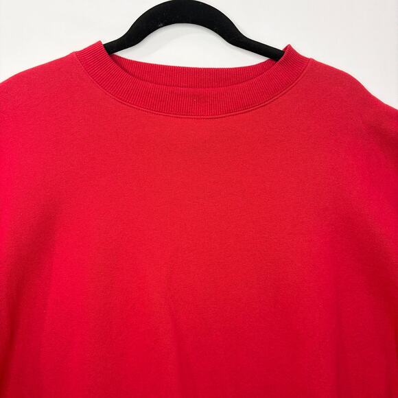 Fox Racing Mens Size L Blank Sweatshirt NOS Red Crew Neck Long Sleeve Streetwear - Picture 7 of 10